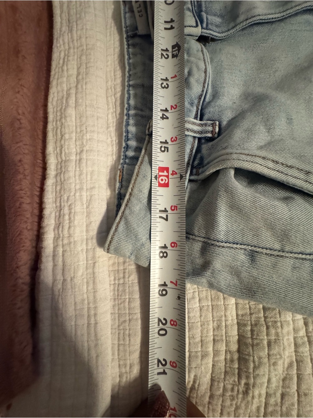 Celebrity Pink Juniors SIZE 15/32 Low Rise Wide Leg Double Waist Jeans Boho - Picture 6 of 16